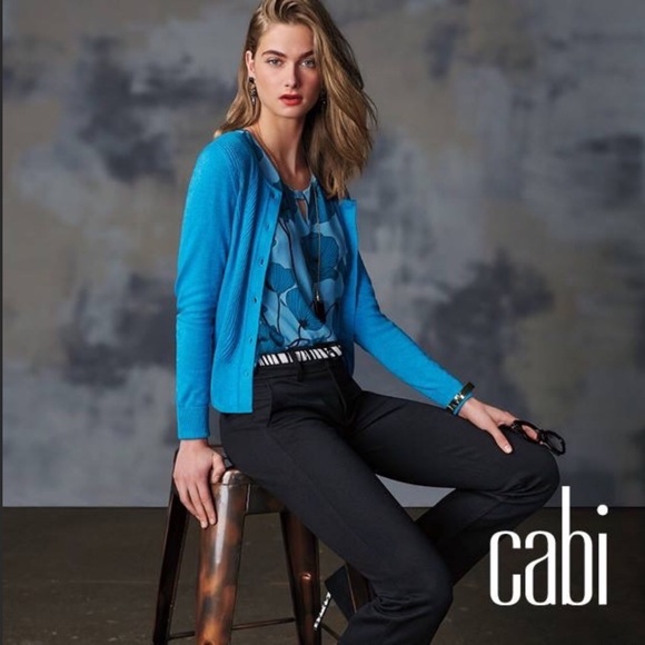 CAbi Sweaters - CAbi turquoise Darby cardigan sweater L